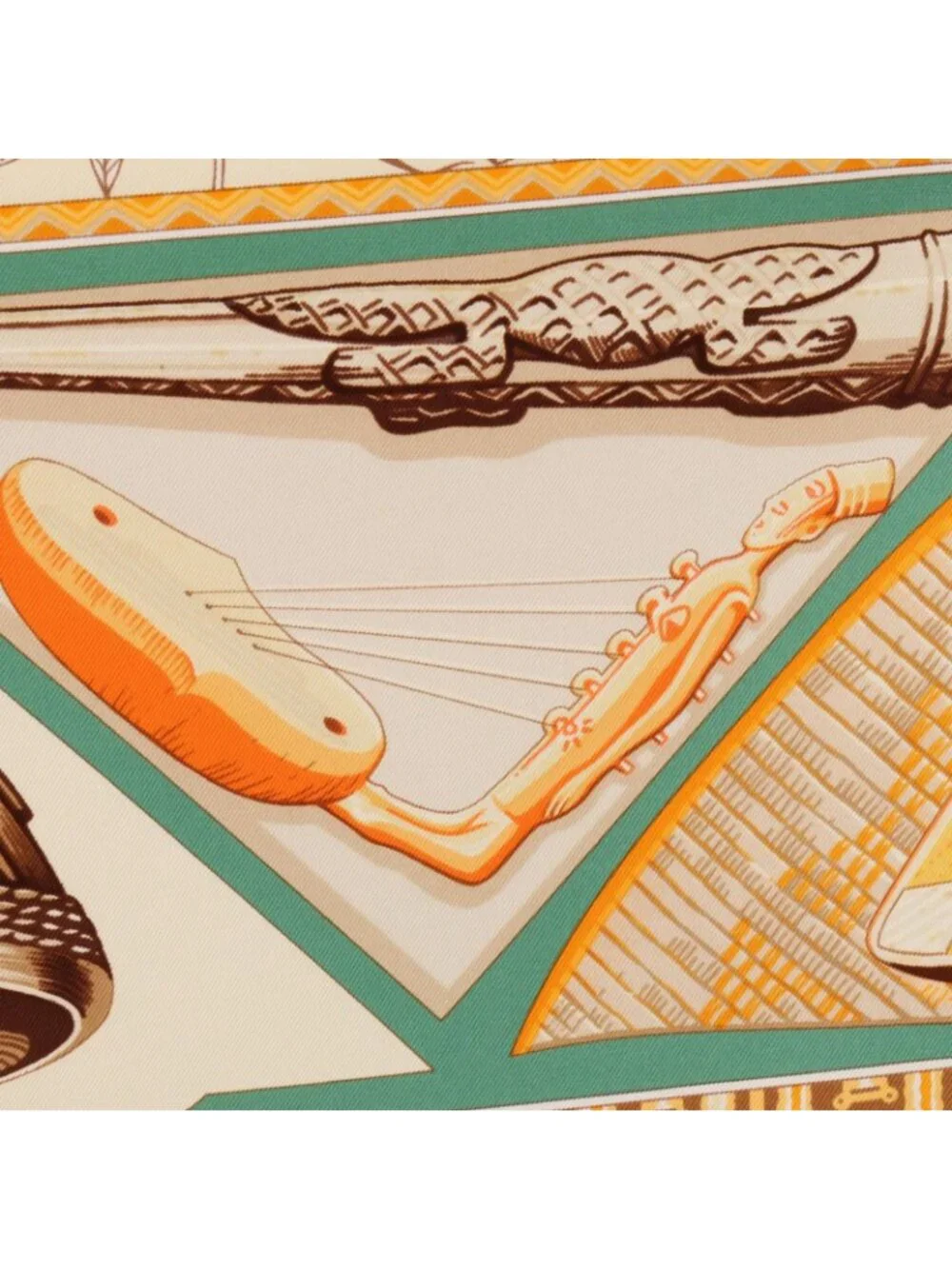 Hermes Scarf Carre 90 Au Son du Tan Silk